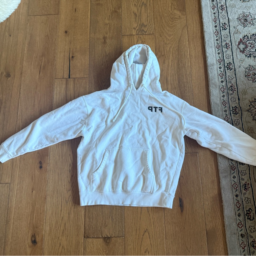 FTP White Hoodie with Logo
